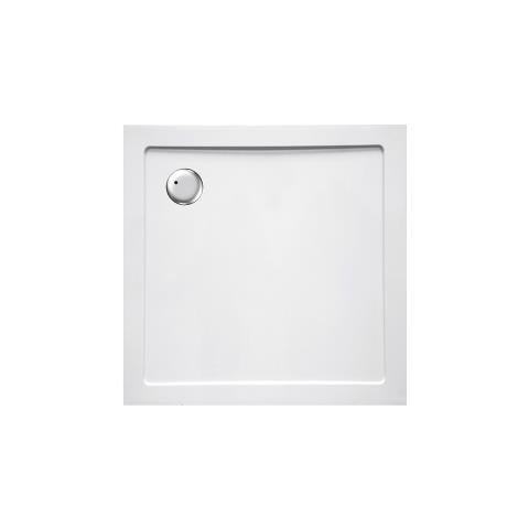 Piatto Doccia 80x80 Cm Quadrato Ribassato Resina H3.5 Cm Monaco Bianco - Foto 1
