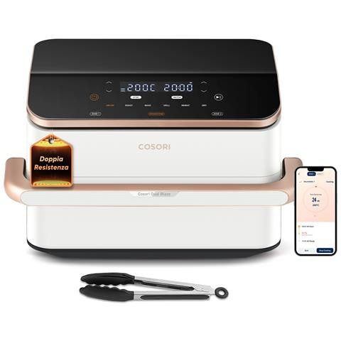 FRIGGITRICE AD ARIA Dual Blaze Twinfry™ Chef Edition, 10 Litri, 7 in 1, Doppia Resistenza, Doppio Cestello 5L&5L e Separatore Rimovibile, 2800W,WiFi, 40-240? - Foto 1