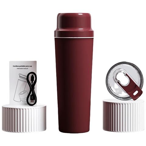 Mini Spremiagrumi Elettrico Portatile - Acciaio Inossidabile 304, Ideale Per L'uso In Movimento Red - Foto 1