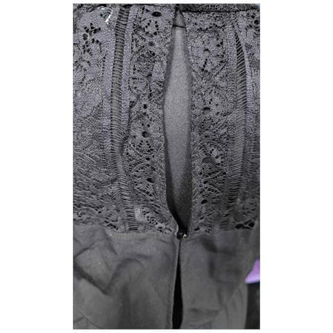 Tuta A Manica Corta Con Pizzo Comoda Elegante Nera S - Foto 2