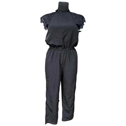 Tuta A Manica Corta Con Pizzo Comoda Elegante Nera S - Foto 1