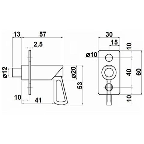 Chiusura Zincata A Molla Con Piastra Verticale - Foto 2