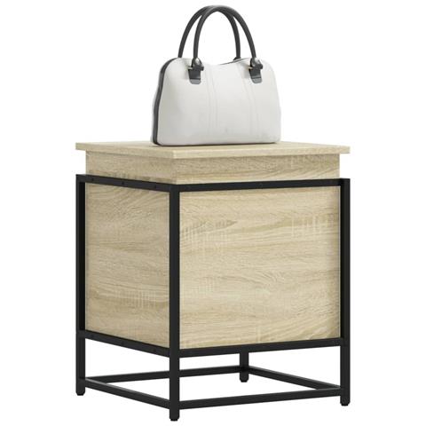 Contenitore con Coperchio Rovere Sonoma 40x40x51,5cm Truciolato - Foto 2