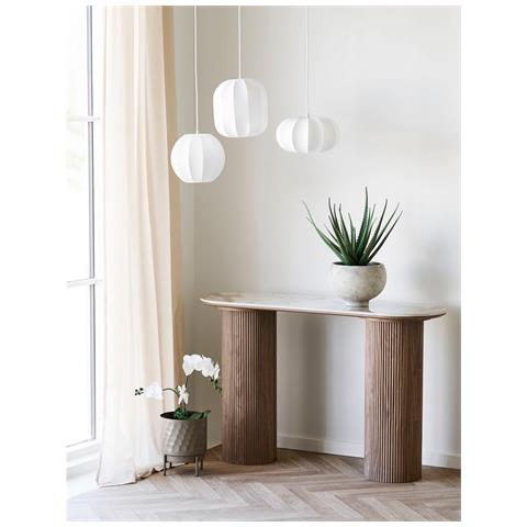 Lampada A Sospensione Coventry 1 - Bianco - Seta - 25x25x100 Cm - Foto 4