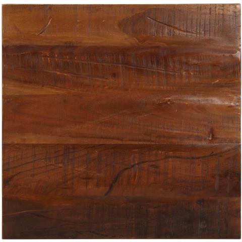 Piano Tavolo 50x50x2,5 cm Quadrato Legno Massello di Recupero - Foto 2