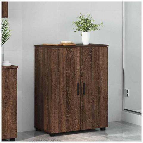 Mobile da Bagno con lo scaffale Rovere marrone 60 x 35 x 80 cm - Foto 2