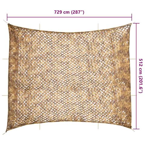 Rete Mimetica con Custodia di Conservazione 729x602 cm Sabbia - Foto 7