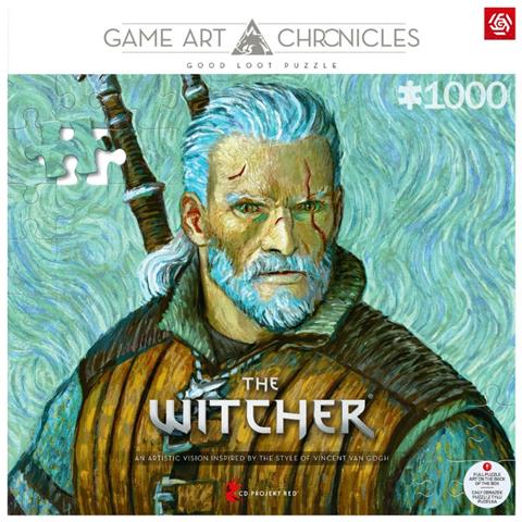 The Witcher Geralt & Vincent van Gogh Puzzle 1000 pz Video game - Foto 1