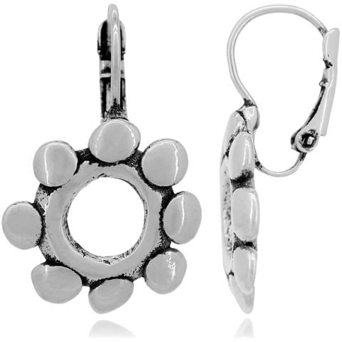 Orecchino A Forma Di Dormiente ""all-round"" In Argento - Foto 1