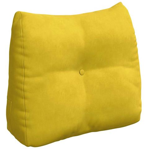Cuscino per Schiena Giallo 60 x 24 x 50 cm Velluto - Foto 1