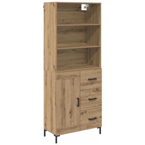 Credenza con cassetto Rovere artigianale 69,5 x 34 x 180 cm - Foto 1