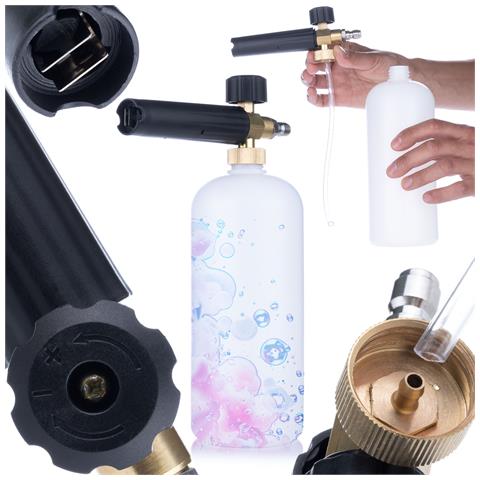 Pistola Schiumogena 1000ml Per Idropulitrice - Materiale Solido, Regolazione Angolo | Compatibile Con, Lavor | Pressione Max 200 Bar - Foto 1