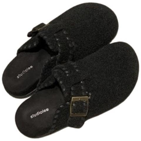 Ciabatte Aperte Pelose Nere: Zoccoli Invernali Caldi E Confortevoli, Ispirati A Birkenstock 38 - Foto 1