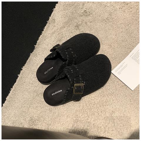 Ciabatte Aperte Pelose Nere: Zoccoli Invernali Caldi E Confortevoli, Ispirati A Birkenstock 38 - Foto 5
