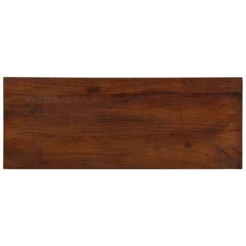 Piano Tavolo 80x30x3,8 cm Rettangolare in Massello di Recupero - Foto 1