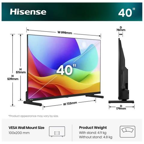 40A59S TV 40 '' Smart TV Hi-QLED Full HD 60 Hz - Foto 4