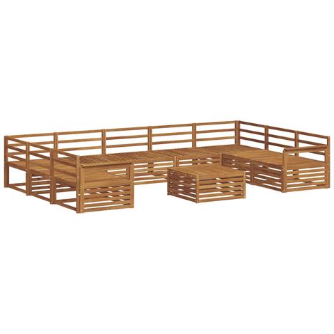 Set divani 10 pcs Naturale Legno di Acacia Massello - Foto 1