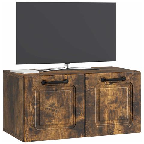Mobile Porta TV da Muro Rovere Fumo 59,5 x 31 x 30 cm - Foto 2
