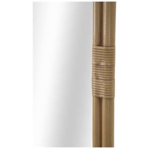 Specchio Da Terra Panama Con Cornice In Ferro E Rattan Boho - Foto 2