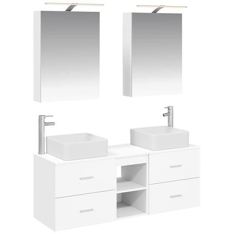 Set di mobili per il bagno 5 pcs Bianco - Foto 1
