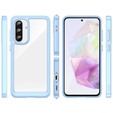 Custodia Outer Space Per Samsung Galaxy A26 - Blu, Con Cornice Flessibile - Foto 1