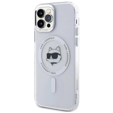 Karl Lagerfeld Iml Metal Choupette Head ""magsafe"" Cover Per Iphone 12"" - Bianco - Foto 2