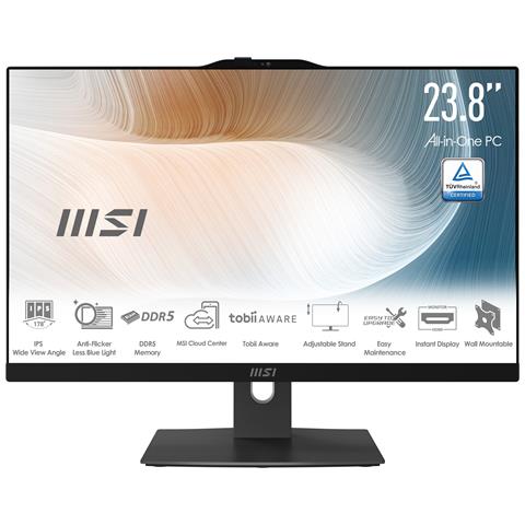 Modern AM242TP 1M-1227EU Intel Core 5 120U 60,5 cm (23.8") 1920 x 1080 Pixel Touch screen PC All-in-one 8 GB DDR5-SDRAM 512 GB SSD Windows 11 Pro Wi-Fi 6E (802.11ax) Nero - Foto 1