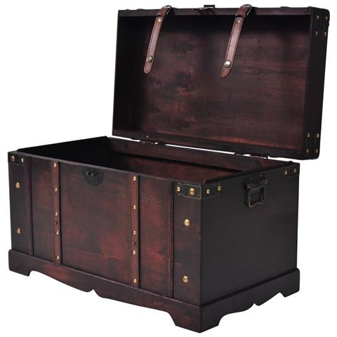 Baule del Tesoro Vintage in Legno 66x38x40 cm - Foto 2