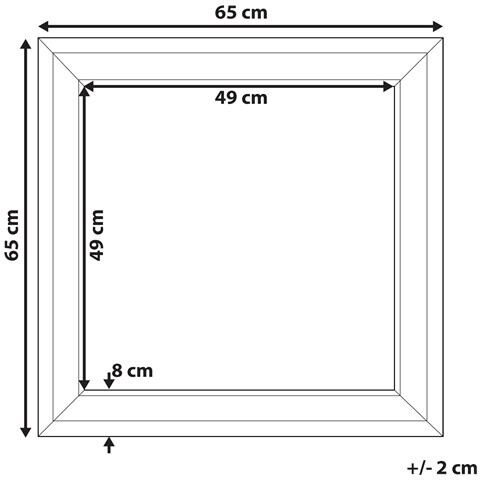 Specchio A Parete 65 X 65 Cm Argento Cavan - Foto 24