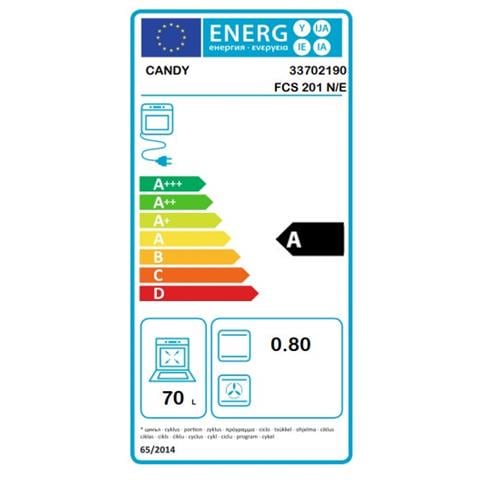 Forno Elettrico da Incasso FCS 201 N / E Capacità 70 L Statico Colore Nero - Foto 2