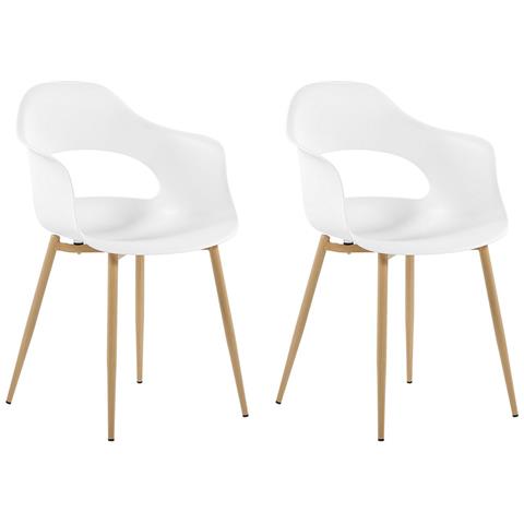 Set Di 2 Sedie Da Pranzo Bianche Utica - Foto 15