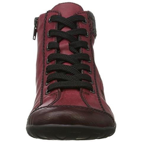 L6543, Scarpe Da Ginnastica Vecchia Donna, Rosso (vino / Antracite), 37 Ue - Foto 4