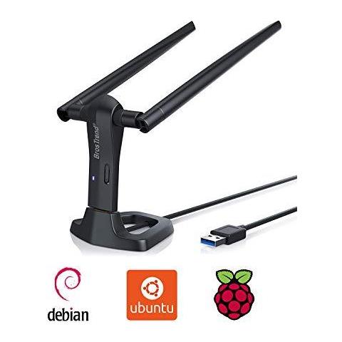 Adattatore Di Rete Wifi 1200mbps Linux Usb Per Il Computer Portatile Pc Desktop Di Ubuntu Mint Kali Debian Lubuntu Xubuntu Raspbian Raspberry Pi Windows 10-xp 5ghz 2.4ghz 2 X 5dbi Antenne (ac3l) - Foto 1