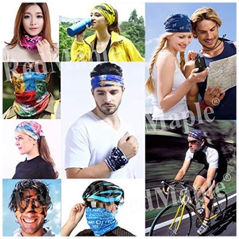 Senza Soluzione Di Continuit Multifunzionale Headwear Bandana Sciarpa - 6 Pcs Tubo Elastico Magico Fascia Ghetta Balaclava Maschera Di Protezione Uv Residence Per Lo Yoga Esecuzione Escursionismo Escursioni In Bicicletta - Foto 4