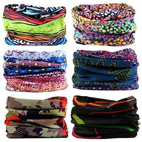 Senza Soluzione Di Continuit Multifunzionale Headwear Bandana Sciarpa - 6 Pcs Tubo Elastico Magico Fascia Ghetta Balaclava Maschera Di Protezione Uv Residence Per Lo Yoga Esecuzione Escursionismo Escursioni In Bicicletta - Foto 1