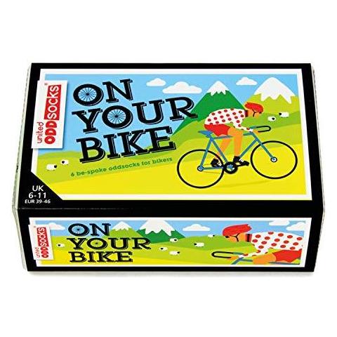 On Your Bike - Regno Oddsocks - 6 Oddsocks Per Gli Uomini Nel Regno Unito 6-11 Euro 39-46 Degli Stati Uniti 7-12 - Foto 3