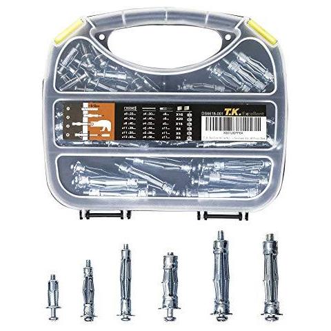 Zincato Heavy Duty Metallo Cartongesso Cavit Parete Fixings Ancore Spine Kit 68 Pezzi - Foto 1