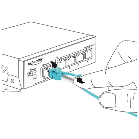 1m, 2xLC 1m LC LC Turchese cavo a fibre ottiche - Foto 3
