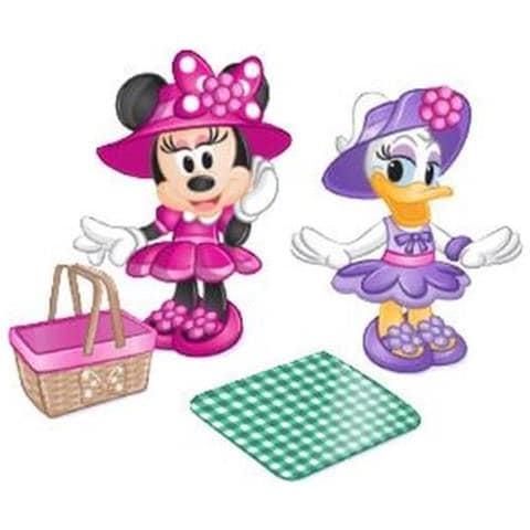 Minnie, 2 Statuine Snodate 7,5 Cm Con Accessori, Tea Party A Tema, Giocattolo Per Bambini Dai 3 Anni In Su, Mcn174 - Foto 1