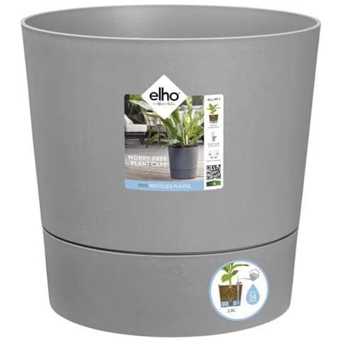 Vaso Da Fiori - Greensense Aqua Care Round 30 - Cemento Chiaro - Interno / esterno - Ø 29,5 X H 29,1 Cm - Foto 1