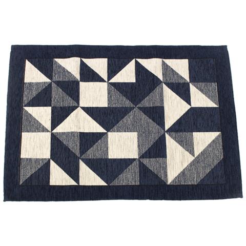 Tappeto Passatoia Cucina Salotto Antimacchia Retro Antiscivolo Origami Vari Colori 55x115 Blu - Foto 5