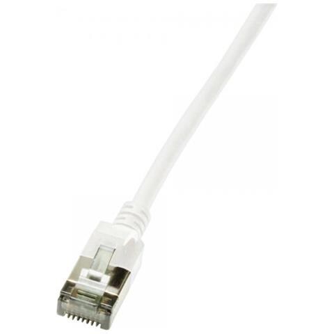 Logilink Ultraflex Slimline Cavo Di Rete Bianco 1 M Cat6a S/utp [stp] (kabel Lan U/ftp [patchkabel] Slim Cat6 1m White) - Foto 1