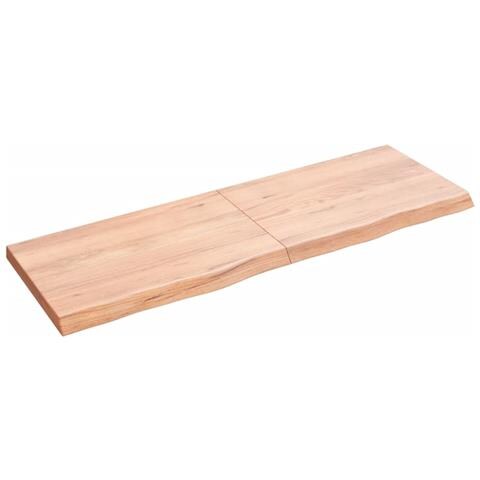 Piano Bagno Marrone 120x40x (2-4) cm Legno Massello Trattato - Foto 1