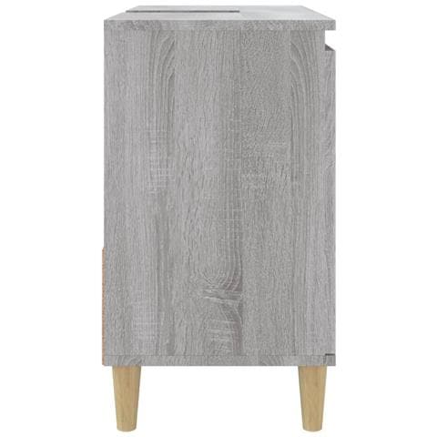 Armadietto Bagno Grigio Sonoma 65x33x60 Cm In Legno Multistrato - Foto 2