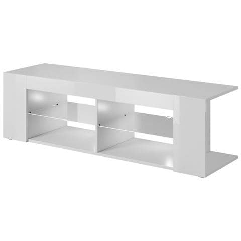 Tavolo Per Televisione Rtv Texas Bianco 134 X 40,5 X 40 Cm - Foto 1