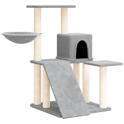 Albero Per Gatti Con Tiragraffi In Sisal Grigio Chiaro 82 Cm - Foto 1