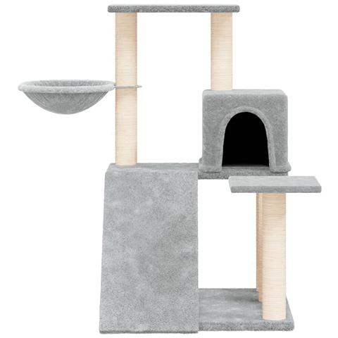 Albero Per Gatti Con Tiragraffi In Sisal Grigio Chiaro 82 Cm - Foto 2