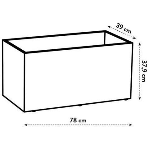 Vaso 79 X 35 X 39 Cm Plastica Moderno - Foto 1