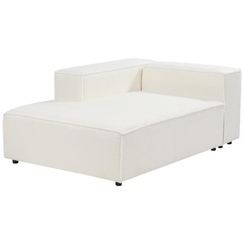 Chaise Longue Aprica Bouclé Bianco - Foto 2