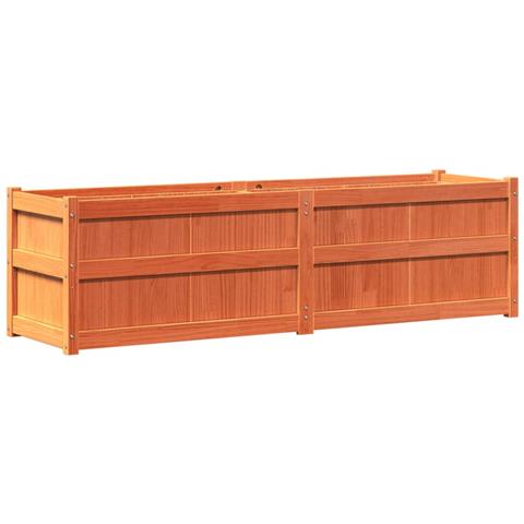 Fioriera Giardino Marrone Cera 180x50x50 Cm Legno Massello Pino - Foto 2